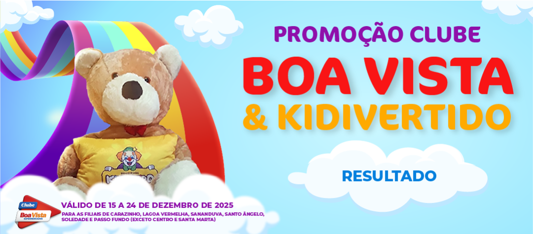 Resultado Promoção Kidivertido Clube Boa Vista - Especial Natal