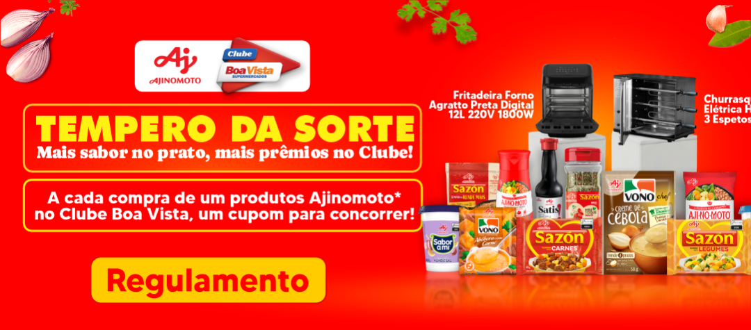 Regulamento Promoção Tempero da Sorte: Clube Boa Vista & Anjinomoto 2026